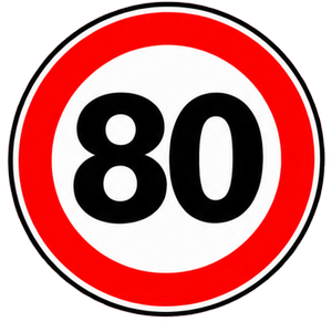Límite de velocidad 80 km/h